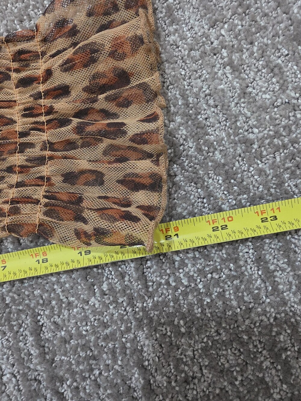 Free People Hello There Smocked Leopard Print Sheer Top Indie Sleaze Y2K Large - Picture 10 of 10